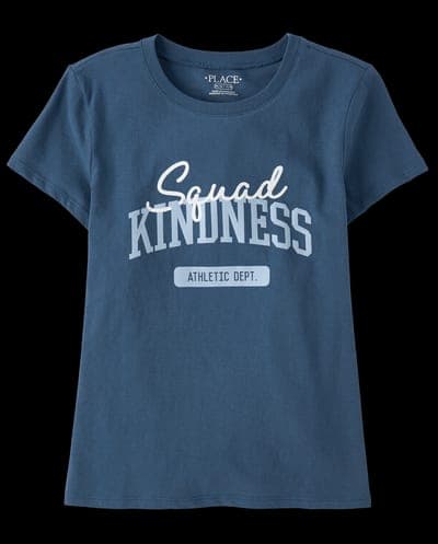 Girls Short Sleeve Squad Kindness Graphic Tee 2