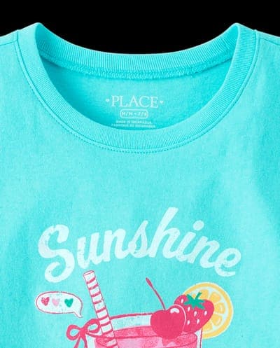 Girls Short Sleeve Summer Drink Graphic Tee 3