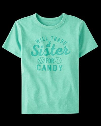 Kids Short Sleeve Will Trade Sister For Candy Graphic Tee 1