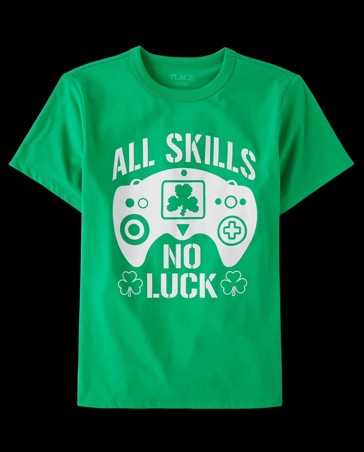Boys Short Sleeve All Skills St. Patrick's Day Gamer Graphic Tee