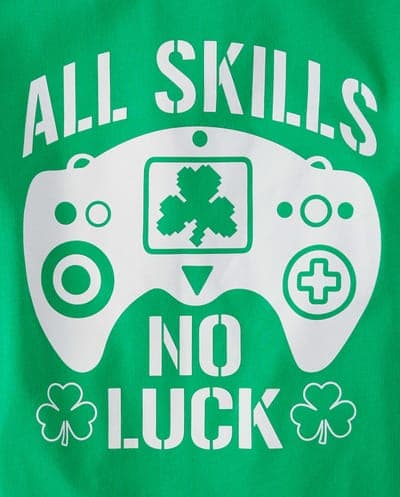 Boys Short Sleeve All Skills St. Patrick's Day Gamer Graphic Tee 2