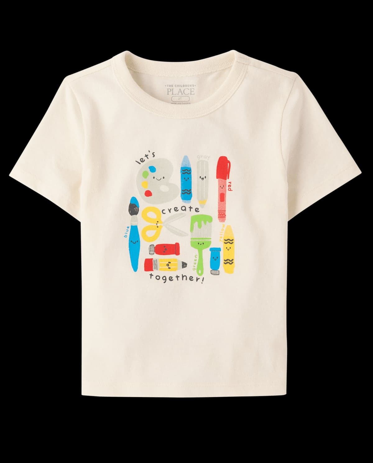 Baby And Toddler Boys Short Sleeve Art Supplies Graphic Tee