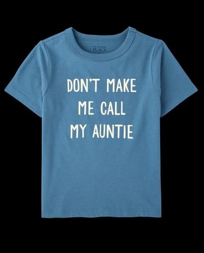 Baby And Toddler Boys Short Sleeve Auntie Graphic Tee 1