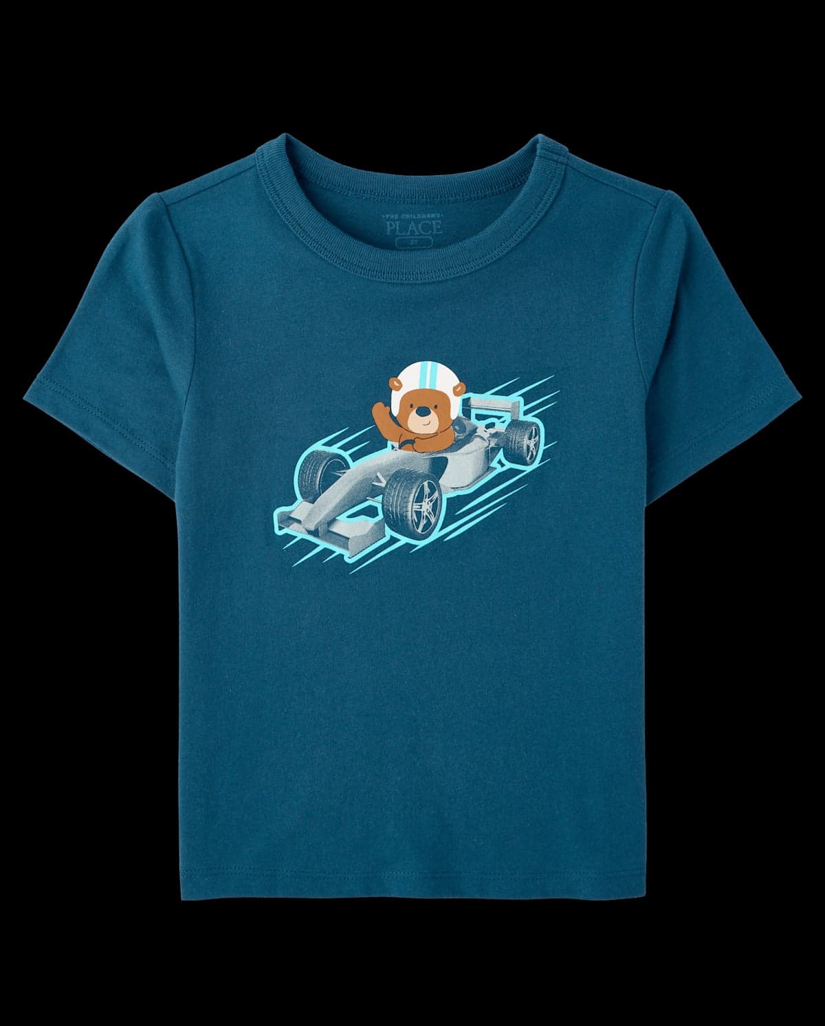 Baby And Toddler Boys Short Sleeve Bear Racecar Graphic Tee