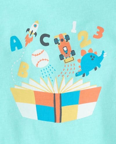 Baby And Toddler Boys Short Sleeve Book Graphic Tee 2