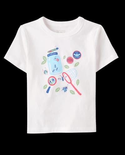 Baby And Toddler Boys Short Sleeve Bug Catcher Graphic Tee 1