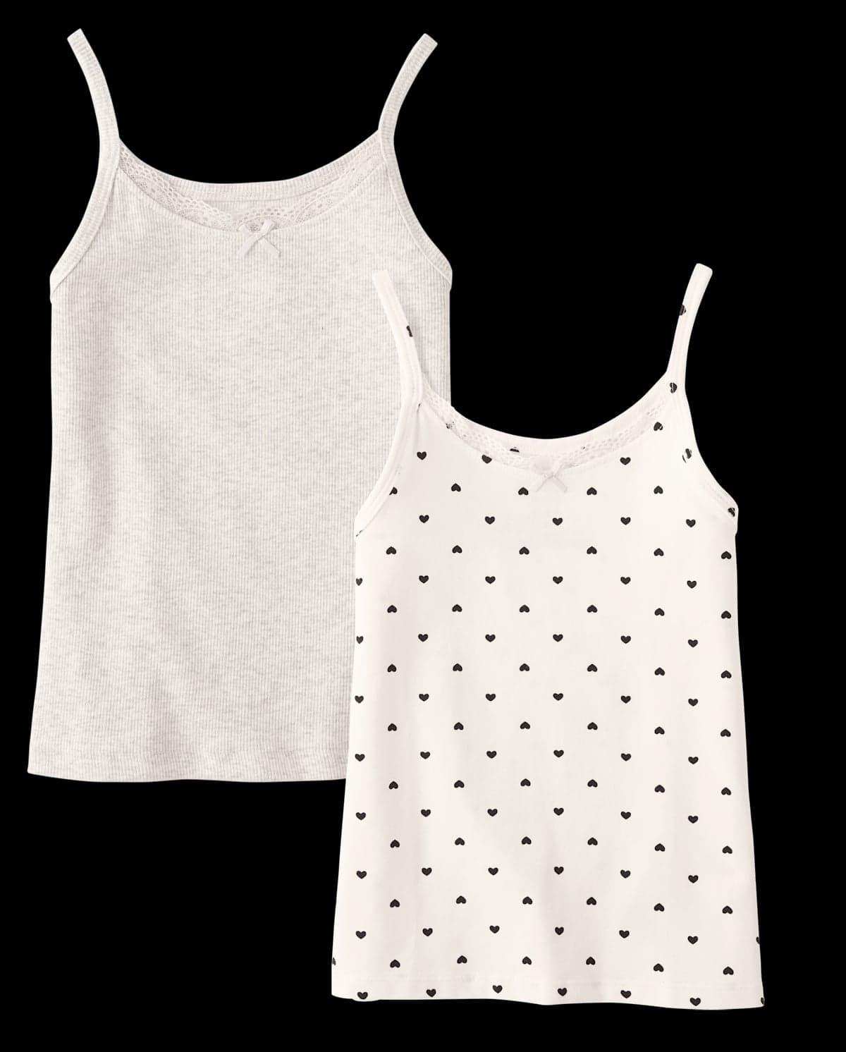 Girls Sleeveless Heart Cami 2-Pack