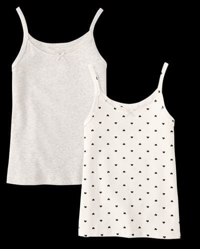 Girls Sleeveless Heart Cami 2-Pack 1