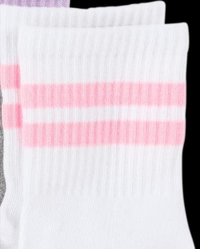 Girls Striped Midi Socks 6-Pack 2