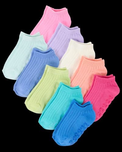 Girls Rainbow Ankle Socks 10-Pack 2