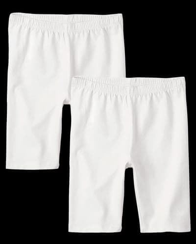Girls Uniform Mix and Match Knit Bike Shorts 2-Pack - Plus 1