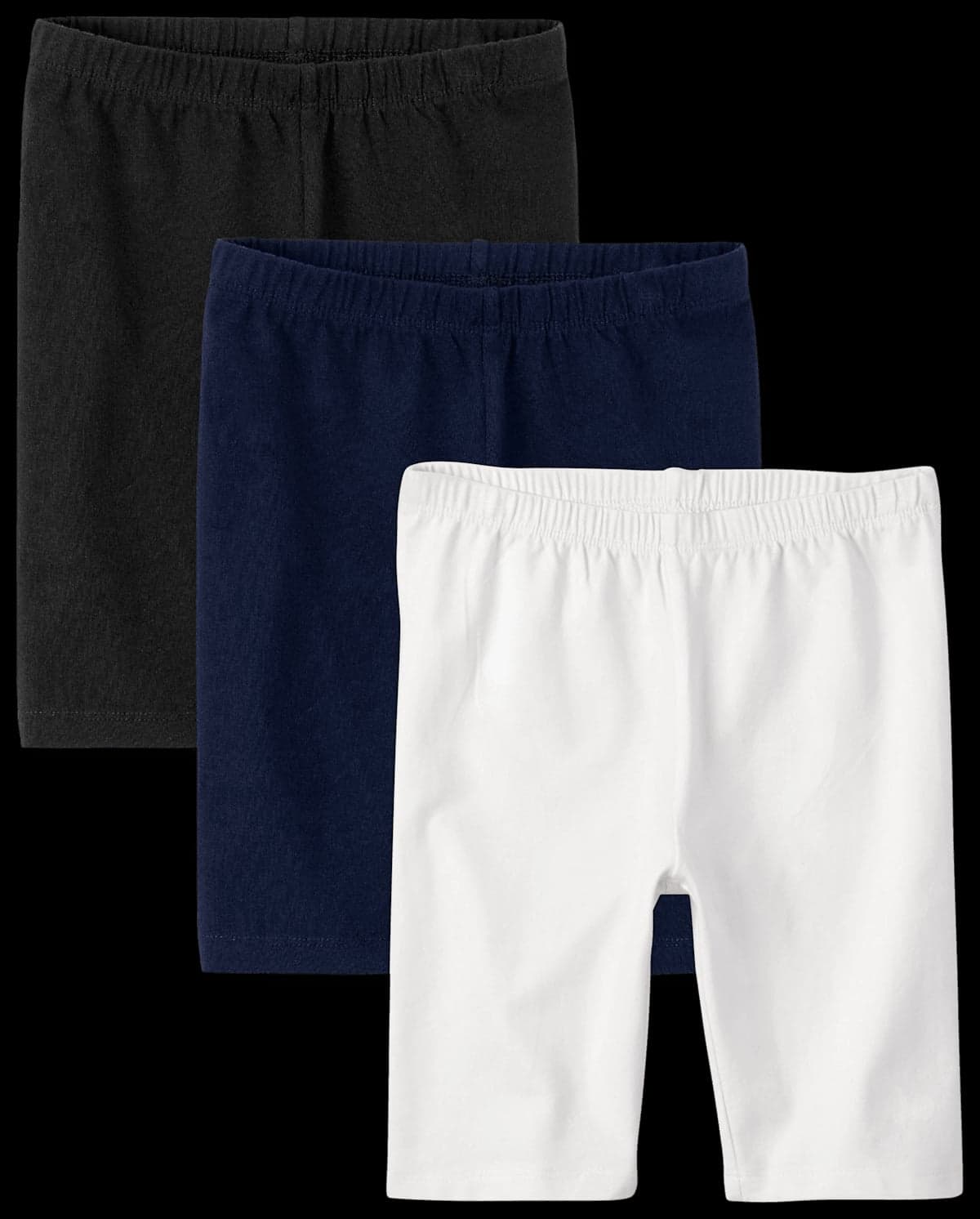 Girls Uniform Mix and Match Knit Bike Shorts 3-Pack