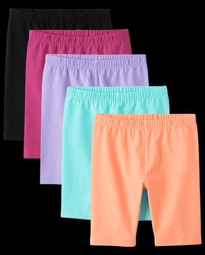Girls Bike Shorts 5-Pack (MULTI CLR) · 3052116 1