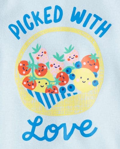 Baby And Toddler Girls Short Sleeve Vegetable Snug Fit Cotton Pajamas 2