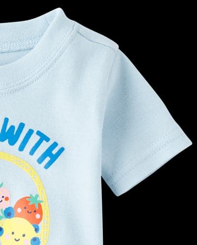 Baby And Toddler Girls Short Sleeve Vegetable Snug Fit Cotton Pajamas 4