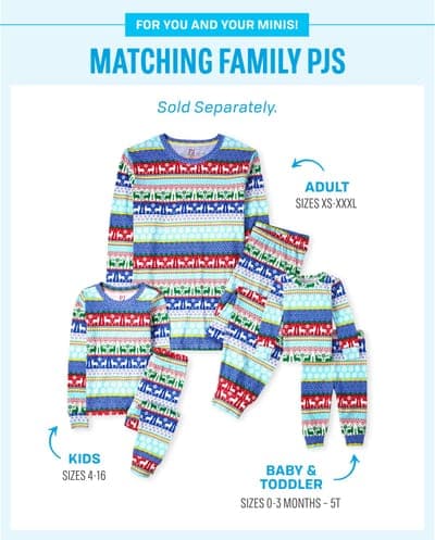 Baby And Toddler Matching Family Christmas Long Sleeve Fairisle Snug Fit Cotton Pajamas 2
