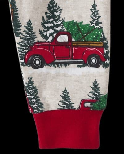 Baby And Toddler Matching Family Christmas Long Sleeve Truck Print Snug Fit Cotton Pajamas 3