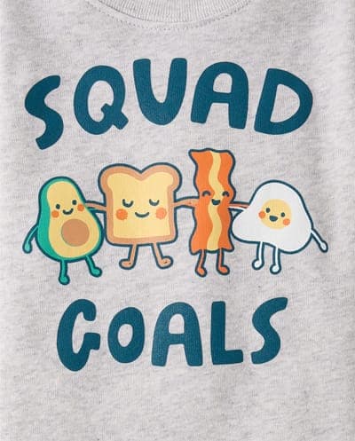 Baby And Toddler Short Sleeve Breakfast Squad Snug Fit Cotton Pajamas 2