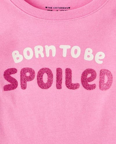 Baby And Toddler Girls Long Sleeve Spoiled Graphic Tee 3