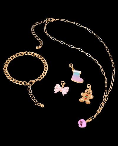 Girls Charm Necklace And Bracelet 12-Day Holiday Advent Calendar 4