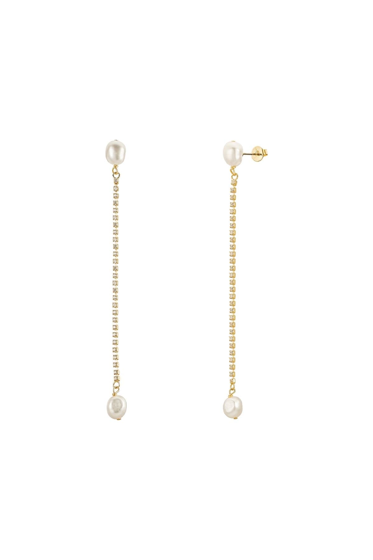 Untamed Petals Sarah Crystal and Pearl Drops