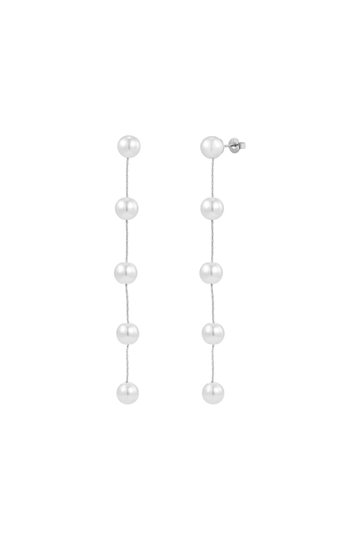 Untamed Petals Harper Pearl Drop Earrings
