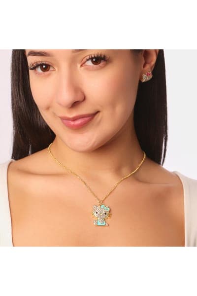 Hello Kitty Crystal Pendant Necklace 3