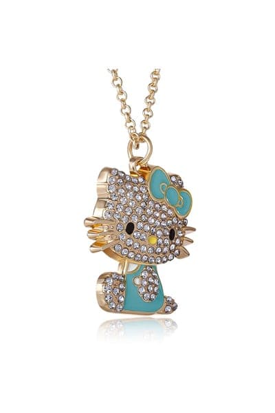 Hello Kitty Crystal Pendant Necklace 4