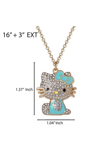 Hello Kitty Crystal Pendant Necklace 6