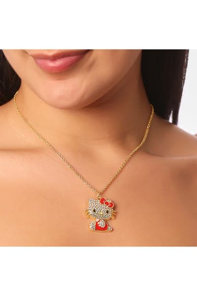 Hello Kitty Crystal Pendant Necklace 10