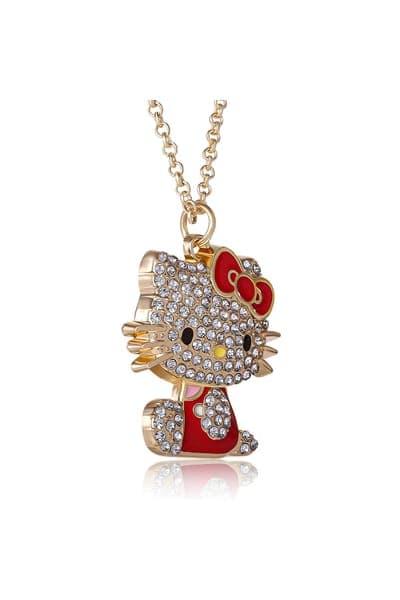 Hello Kitty Crystal Pendant Necklace 12