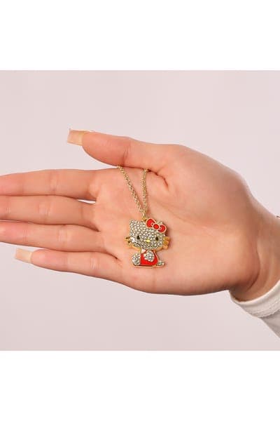 Hello Kitty Crystal Pendant Necklace 15