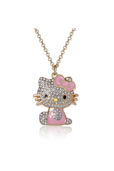Hello Kitty Crystal Pendant Necklace 17