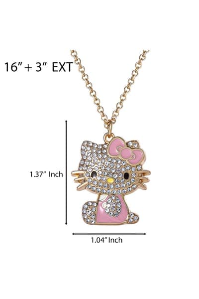 Hello Kitty Crystal Pendant Necklace 22