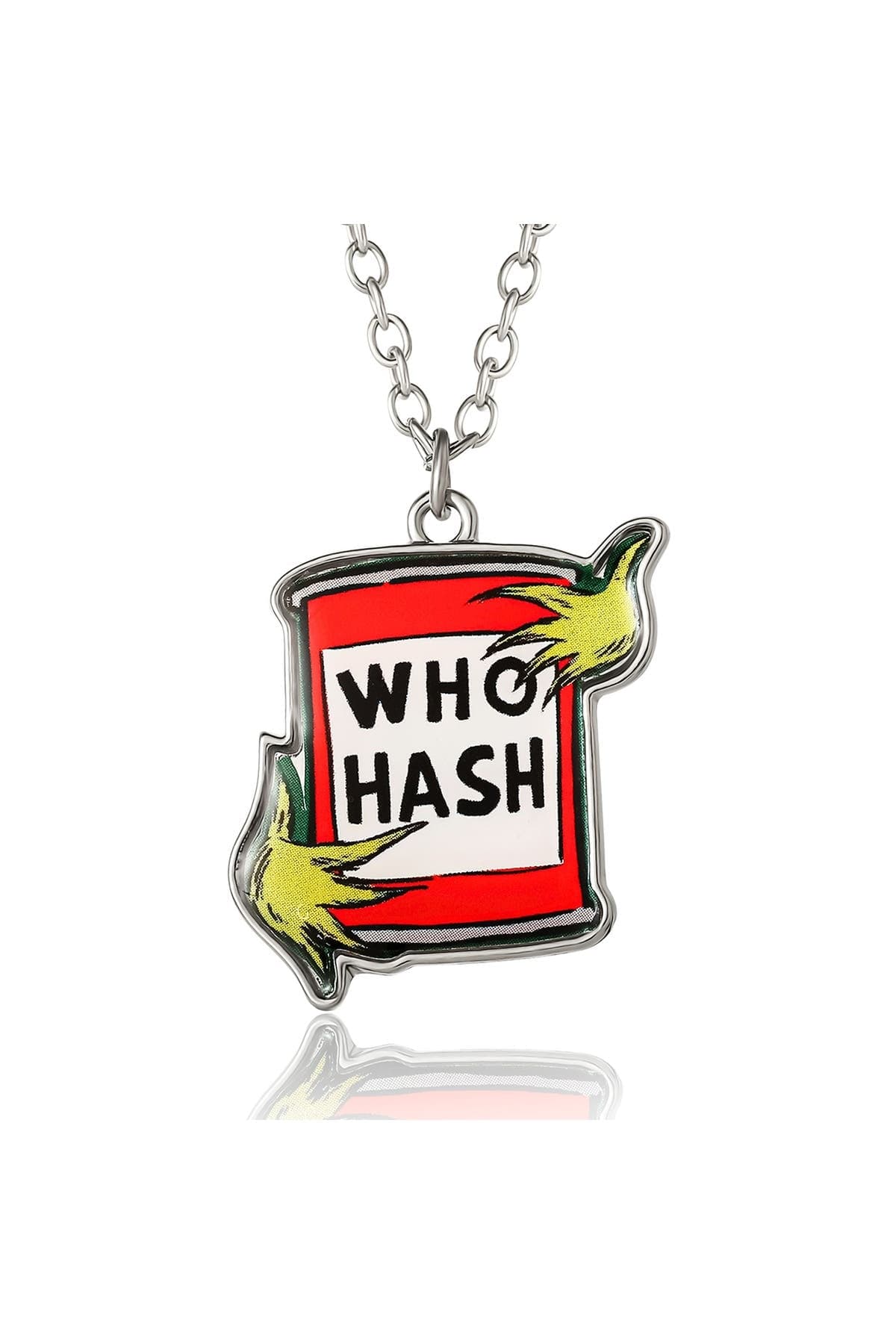 Dr. Seuss The Grinch Who Hash Necklace, 16"+3"