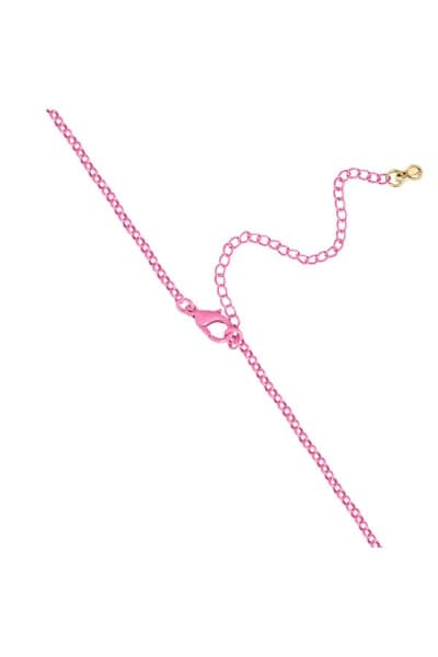 Hello Kitty Pave Pendant Necklace with Neon Red Chain, 16"+ 3" 8