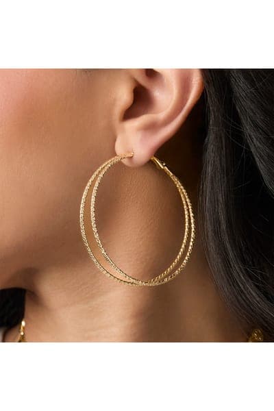 Jessica Simpson 3-piece Gold-tone Hoop Earring Set With Butterfly Details 2