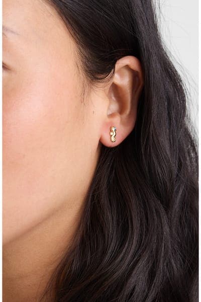 Madewell Demi Fine Seahorse Stud Earrings 2