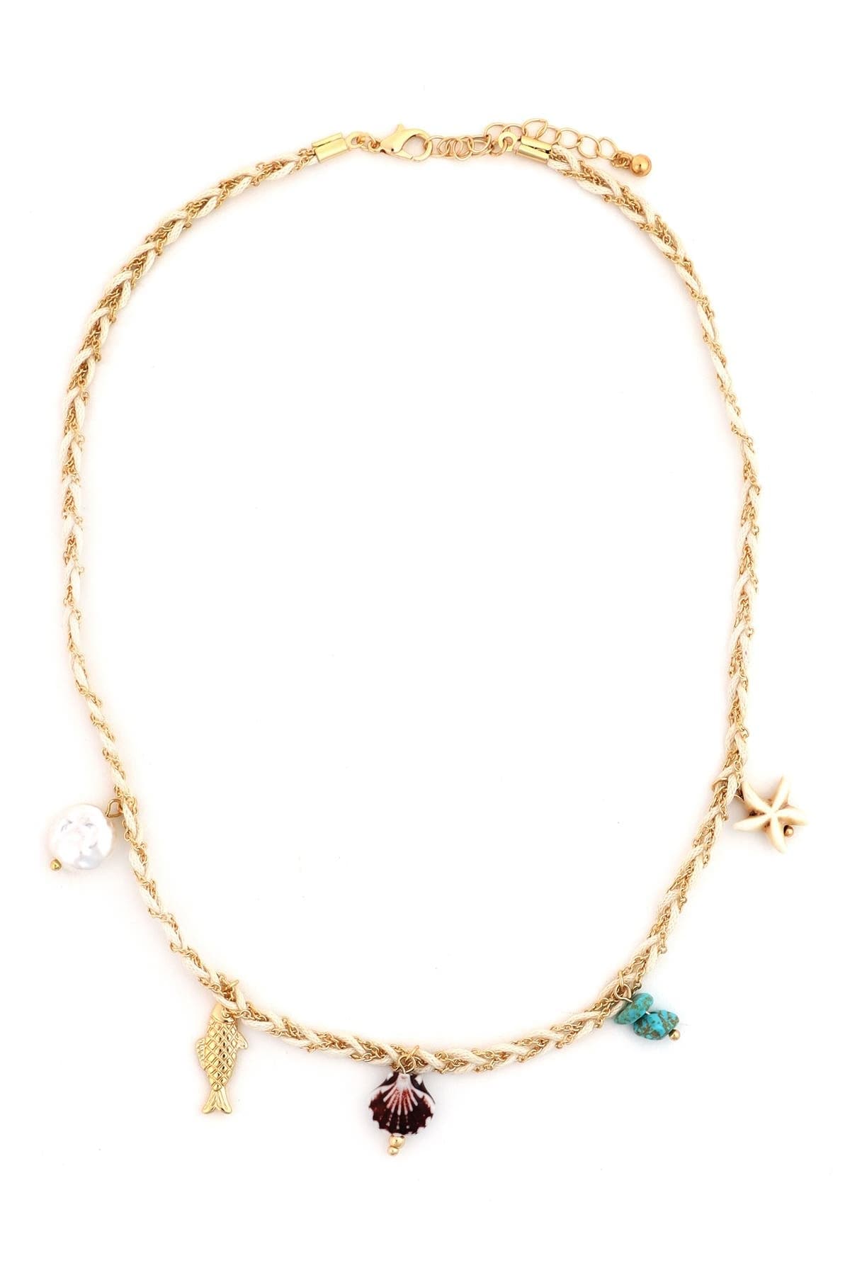 Panacea Shells Cultured Pearl Charm Necklace