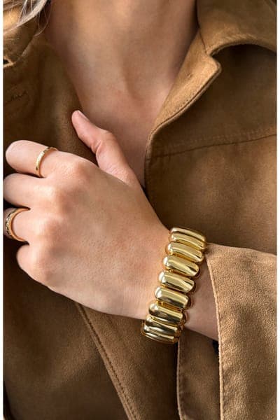 BaubleBar Keira Ribbed Stretch Bracelet 2