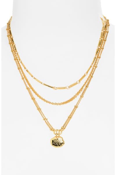 Madewell Sand Dollar Necklace 3-Piece Set 2
