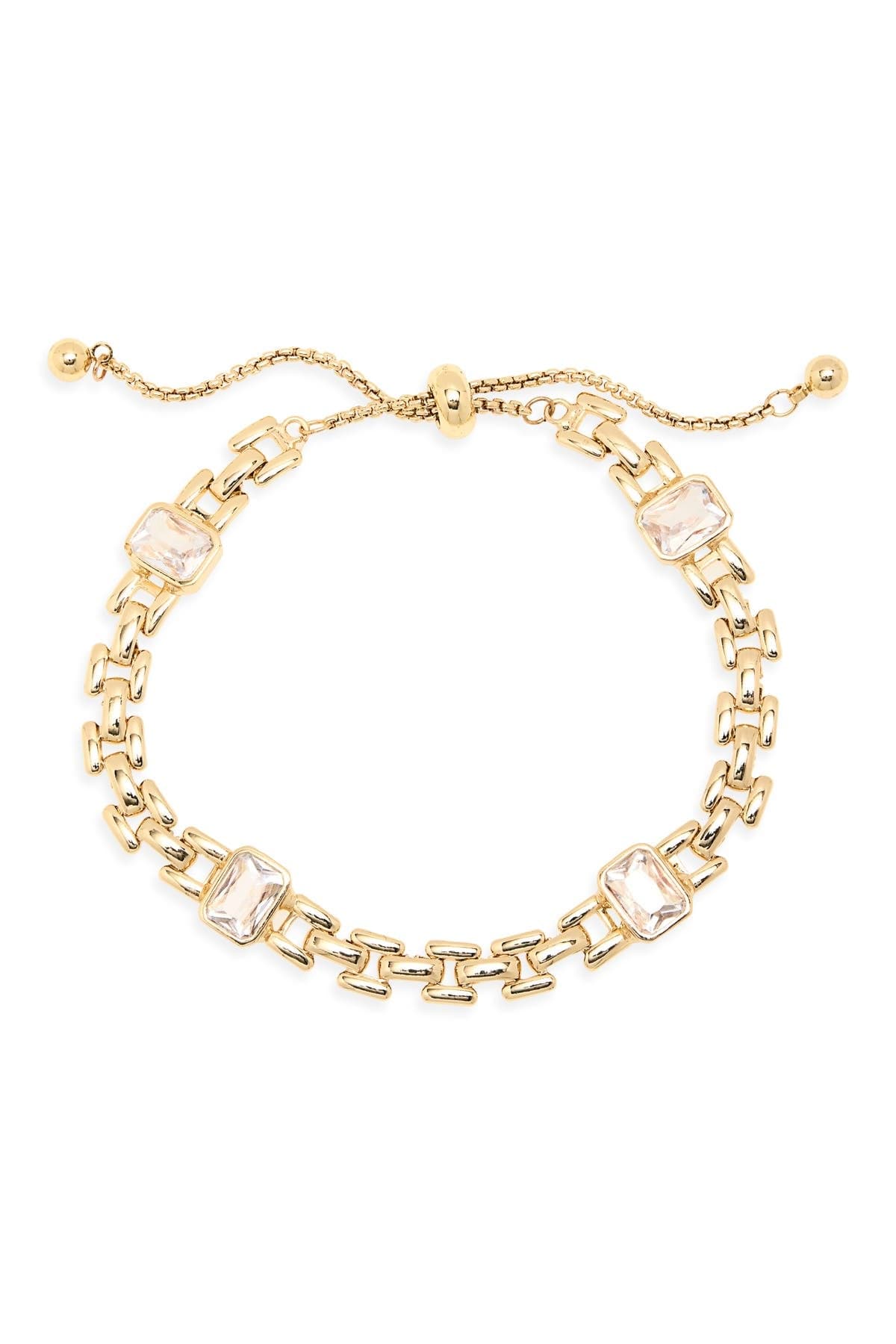 NORDSTROM RACK Crystal Slider Chain Bracelet