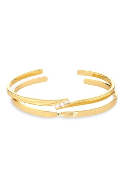 NORDSTROM RACK 2-Pack Cubic Zirconia & Twist Cuff Bracelets 2