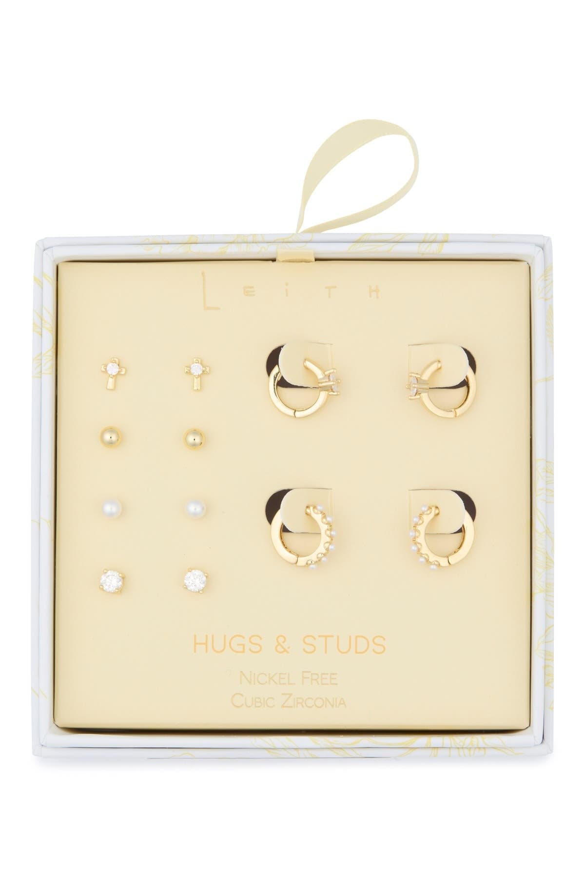 Leith Assorted 6-Pack Cubic Zirconia Earrings
