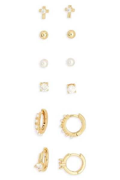 Leith Assorted 6-Pack Cubic Zirconia Earrings 2