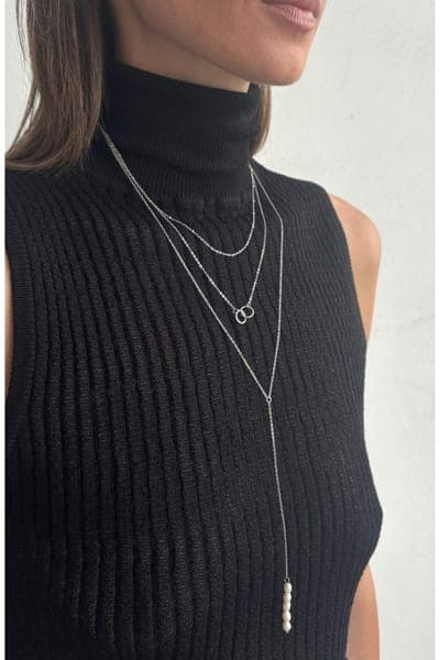 Adornia Set of 2 Assorted Lariat Necklaces 2