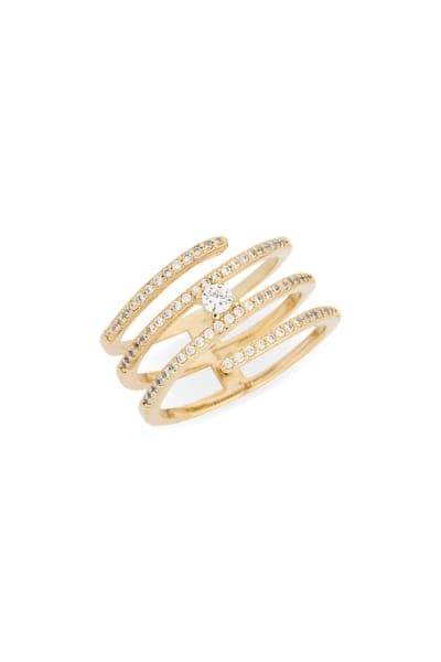 NORDSTROM RACK Cubic Zirconia Wrap Ring 3