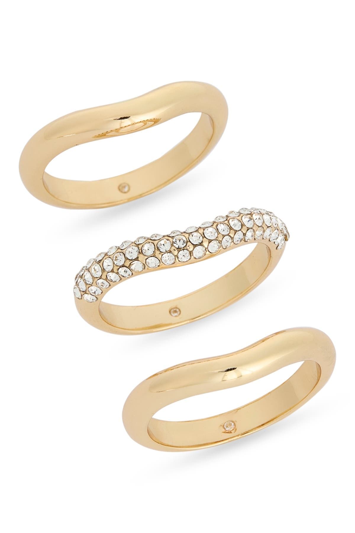 NORDSTROM RACK Set of 3 Stackable Chevron Band Rings