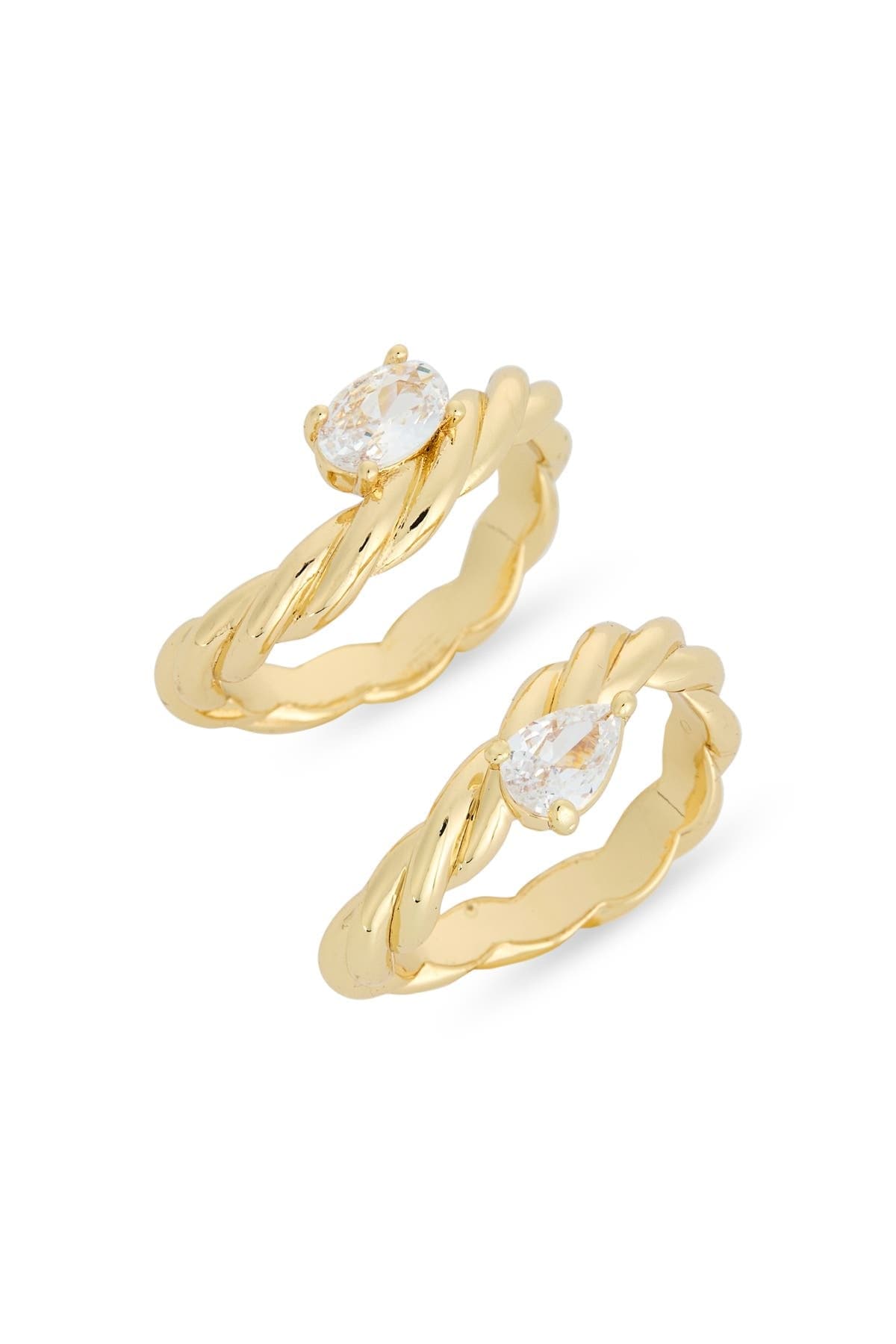 NORDSTROM RACK 2-Pack CZ Twist Ring