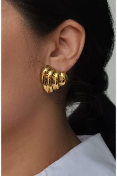 Adornia Statement Heart Stud Earrings 3